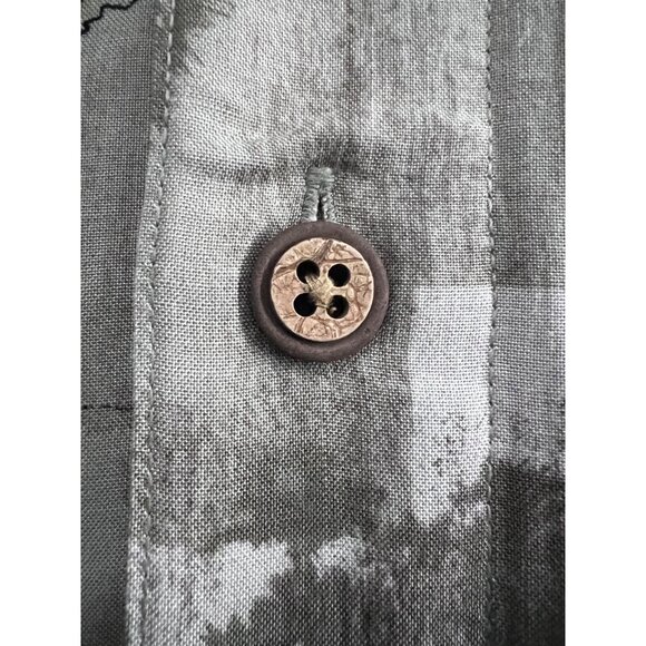 Mens Hawaiian Floral Button Up Camp Shirt XL Pocket Retro Classic Vintage Cars - Picture 8 of 9